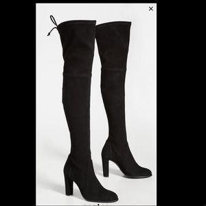 New Stuart Weitzman Highland black OTK boots 8